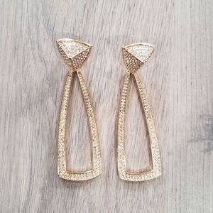 House of Harlow 1960 Gold Mesa Door Knocker Earrings